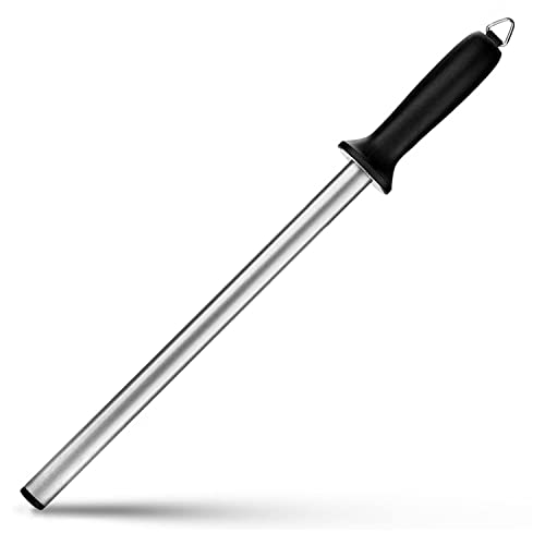 ARCCI Diamond Knife Sharpening Steel Rod 10 Inch,...
