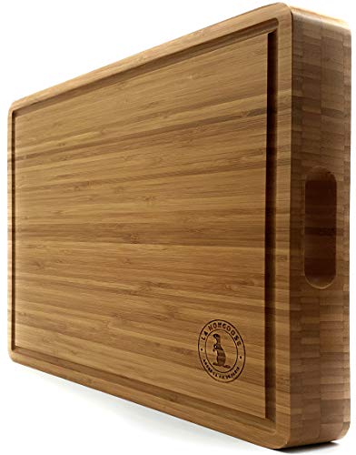 Bamboo Cutting Board 17 x 13 x 2” Extra-Large XL...
