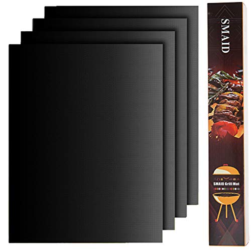 Smaid - Grill Mat Set of 4 - Non-Stick Mats for...