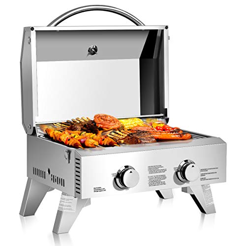 Giantex Portable Gas Grill with 2 Burner, Max....