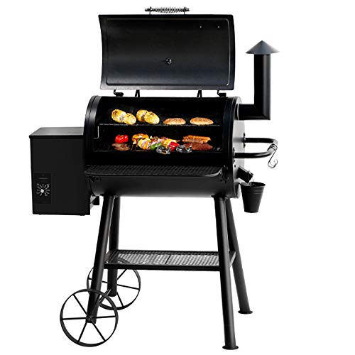BIG HORN Pellet Grill and Smoker, 700 Sq. In....