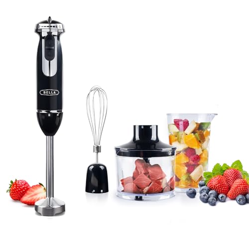 BELLA 10-Speed Immersion Blender with Attachments,...