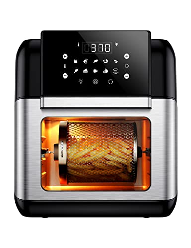 Innsky 10.6 Quart Air Fryer Oven with Rotisserie &...