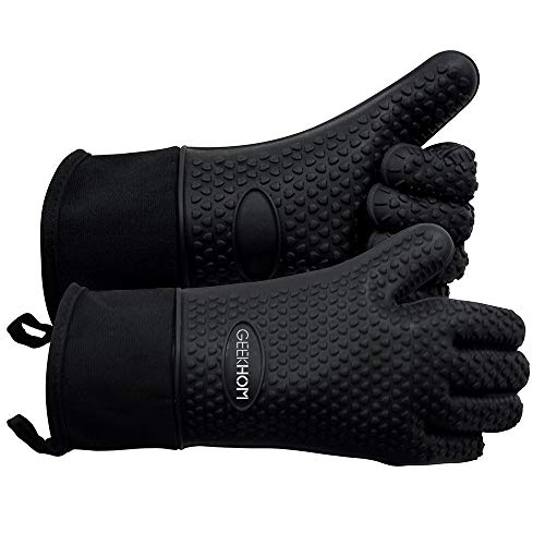 GEEKHOM BBQ Gloves, Grilling Gloves Heat Resistant...