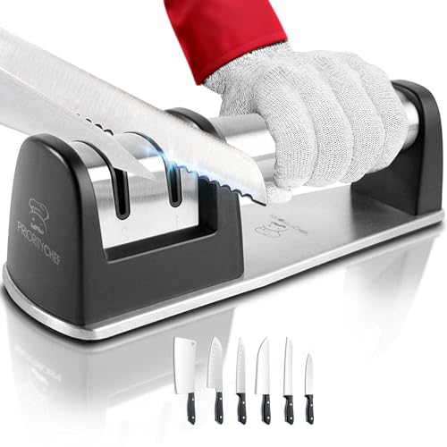 PriorityChef Knife Sharpener for Straight and...