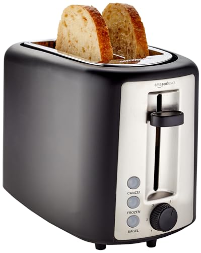 Amazon Basics 2 Slice Toaster With 6 Browning...