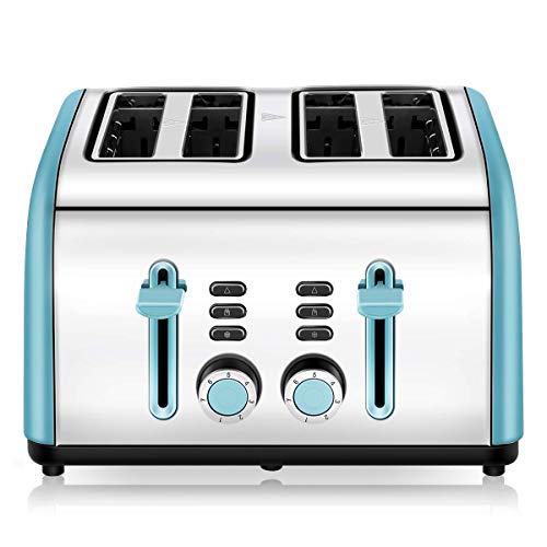Toaster 4 Slice, CUSINAID 4 Wide Slots Stainless...