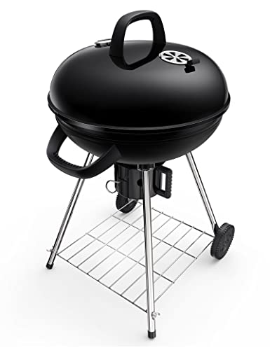 22-Inch Charcoal Grill Leuwd, Kettle Charcoal...