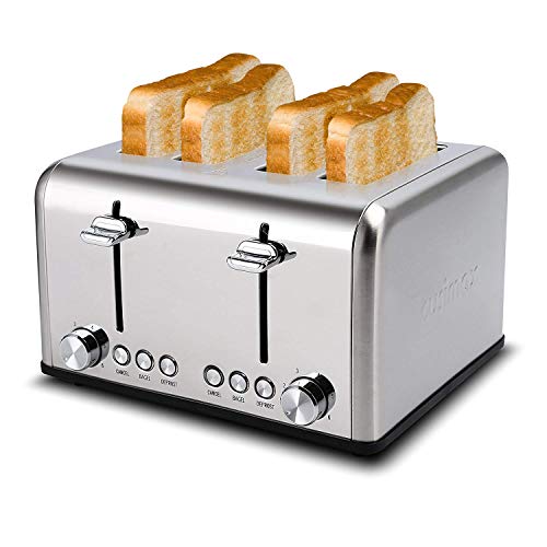 Toaster 4 Slice, CUSIMAX Stainless Steel Toaster,...