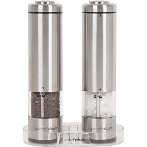 Electric Salt and Pepper Grinder Set (pack of 2) -...