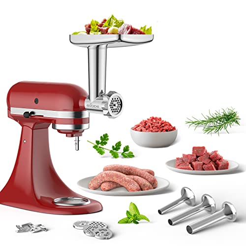 Stainless Steel Meat Grinder for KitchenAid Mixer,...