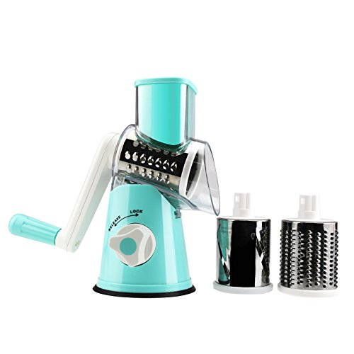 Round Mandoline Drum Slicer Rotary Cheese Grater...