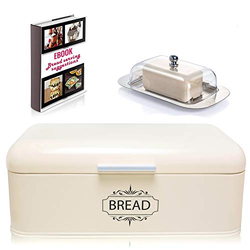 AllGreen Vintage Bread-Box Container for Kitchen...