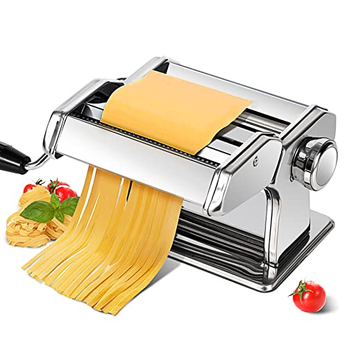 CHEFLY Stainless Steel Pasta Maker - 9 Thickness...