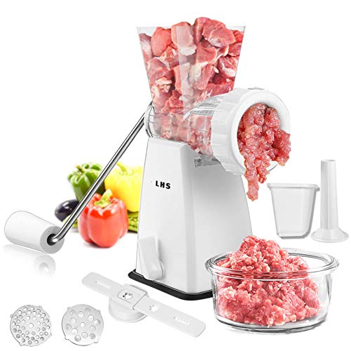LHS Manual Meat Grinder with Stainless Steel...