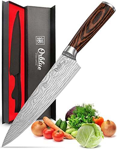 Orblue Chef Knife, 8-Inch High Carbon German...