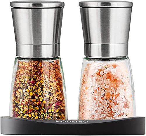 Modetro Salt and Pepper Shakers Set 6 oz Each...
