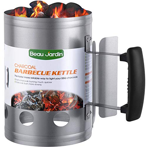 BEAU JARDIN BBQ Charcoal Chimney Starter 11'X7'...