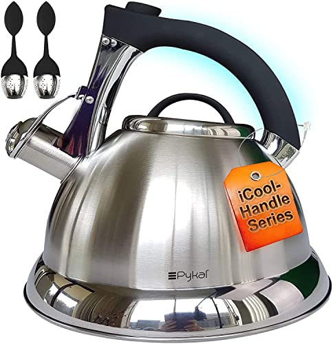 Whistling Tea Kettle with iCool - Handle, Surgical...