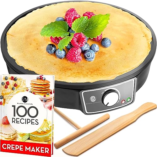 Crepe Maker Machine (Easy to Use), Pancake Griddle...