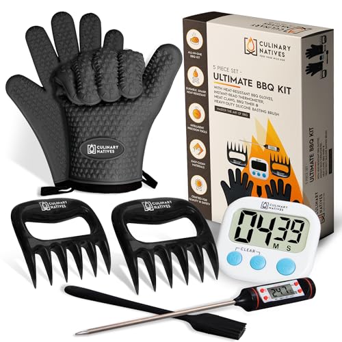 Silicone Grill Gloves, Meat Claws, Thermometer,...