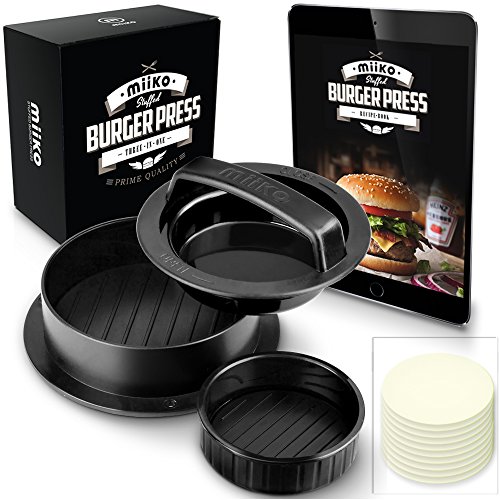 MiiKO Stuffed Burger Press with 20 Free Burger...