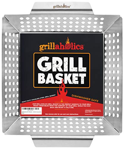 Grillaholics Grill Basket for Outdoor Grill -...