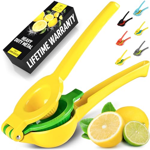 Zulay Kitchen Metal 2-in-1 Lemon Squeezer - Sturdy...