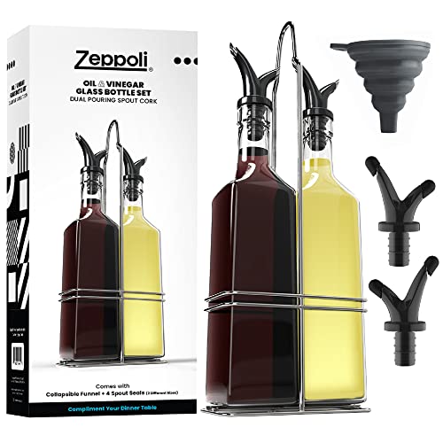 Zeppoli Oil and Vinegar Bottle Set 17oz - Comes...