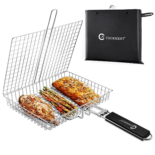 JY COOKMENT Grill Basket Stainless Steel with...