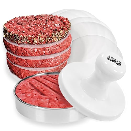 BBQ-Aid Porcelain Burger Press 5'- Round Burger...