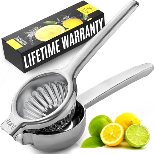 Zulay Kitchen Lemon Squeezer Stainless Steel -...