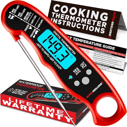 Alpha Grillers Instant Read Meat Thermometer for...