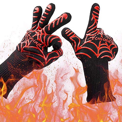 BBQ Grilling Gloves, 1472°F Heat Resistant Grill...