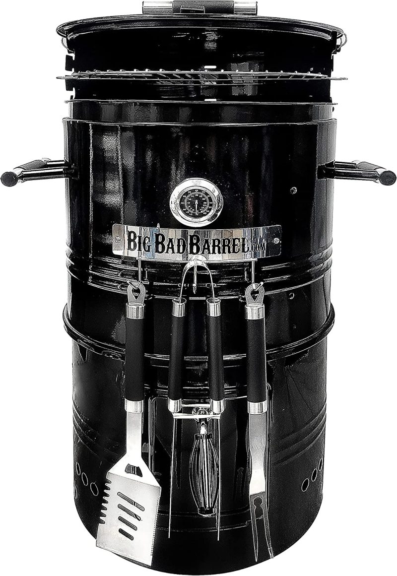 Big Bad Barrel Pit Drum Smoker Charcoal Barbeque Grill