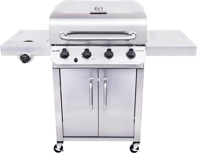 Char-Broil Performance Stainless Steel 4-Burner Cabinet Style Liquid Propane Gas Grill