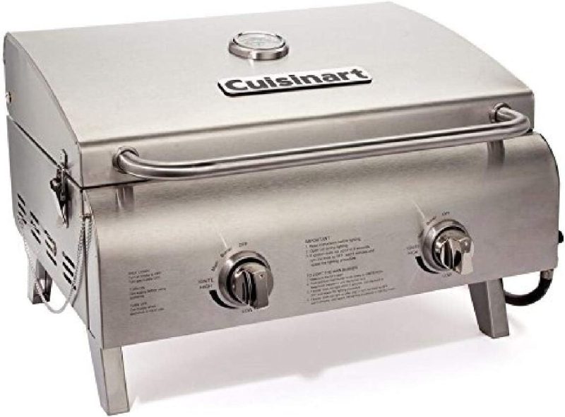 Cuisinart CGG-306 Chef's Style Portable Propane Tabletop 20,000, Professional Gas Grill