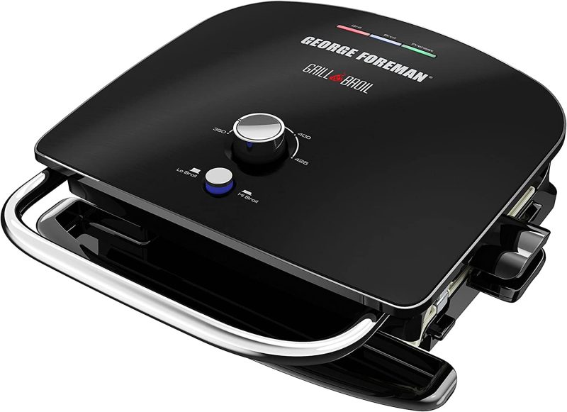 George Foreman GBR5750SBLQ Grill & Broil 7-in-1 Electric Indoor Grill
