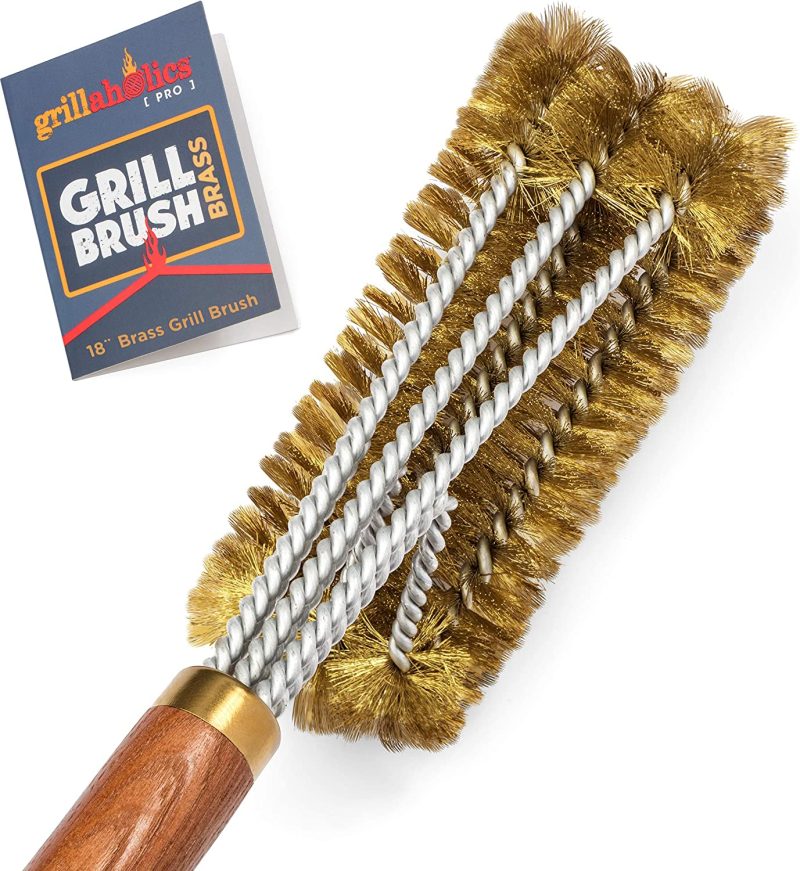 Grillaholics Pro Brass Grill Brush