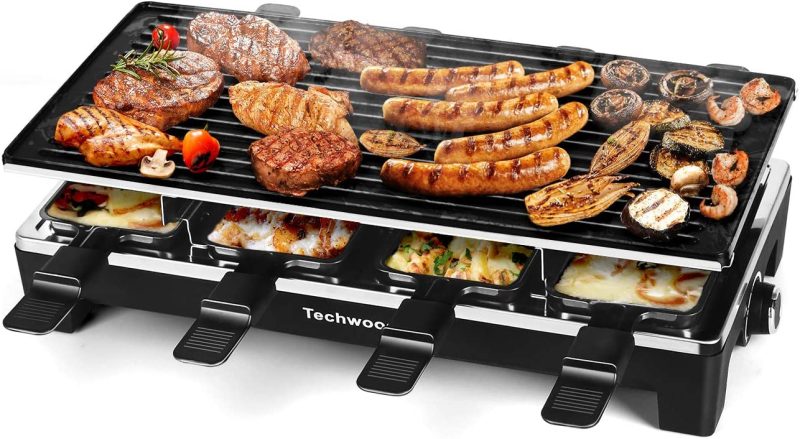 Raclette Grill, Techwood Electric Table Indoor Grill Korean BBQ Grill