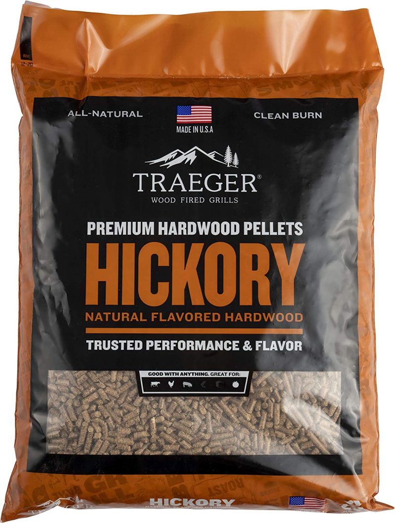 Traeger Grills Hickory 100% All-Natural Wood Pellets for Smokers and Pellet Grills